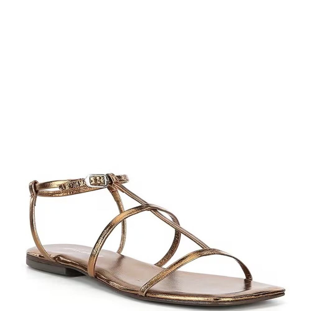 Jeffrey Campbell Bronze Metallic Strappy Sandals